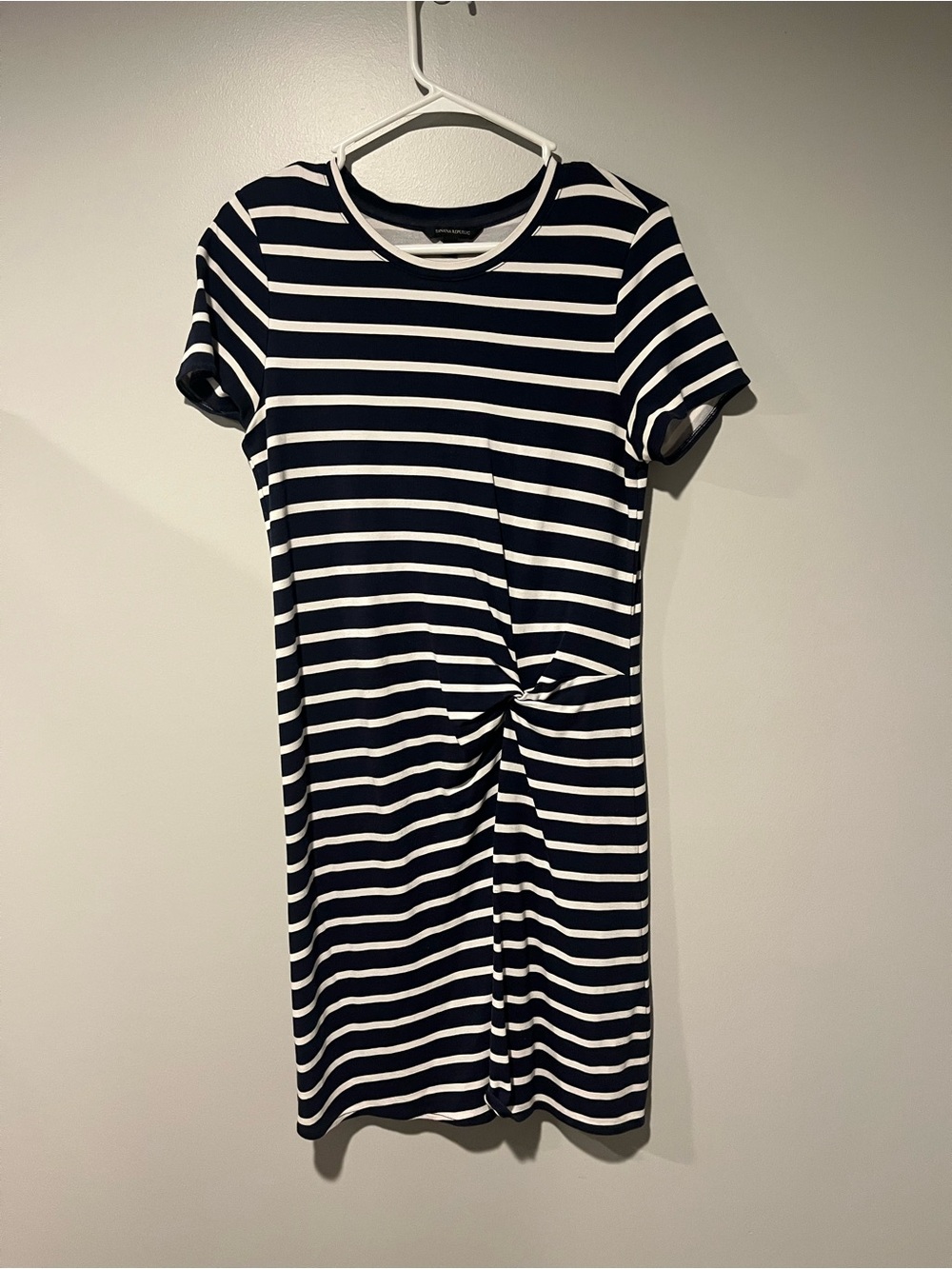 Banana Republic Navy and White Striped Mini Dress